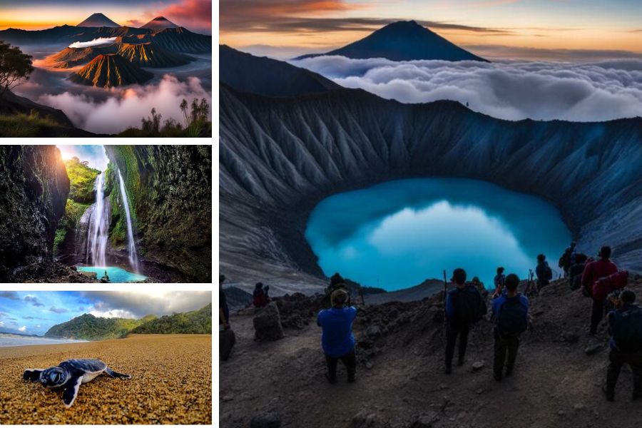 mount bromo ijen crater tumpak sewu waterfall tour 4d3n